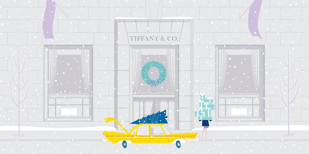 TiffanyAndCo's tweet photo. City lights and snowy nights. It’s a Tiffany holiday: http://t.co/8Kg5cQ2NM7 http://t.co/dWkEl6Pblt