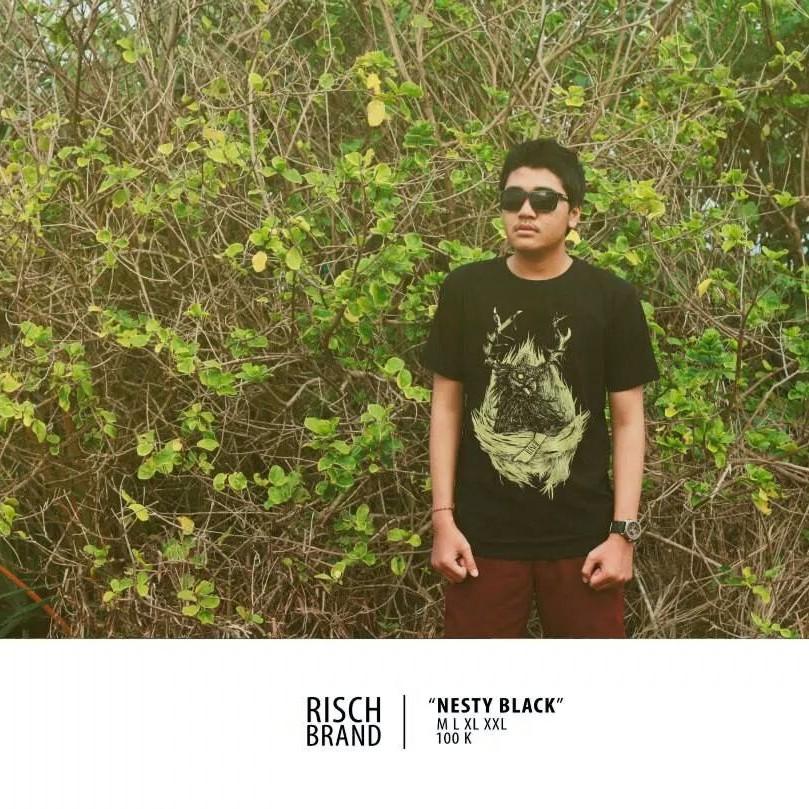 #RISCHBRAND "NESTY BLACK" | IDR 100K | Available size M,L,XL,XXL | SMS ORDER : 087860338751
