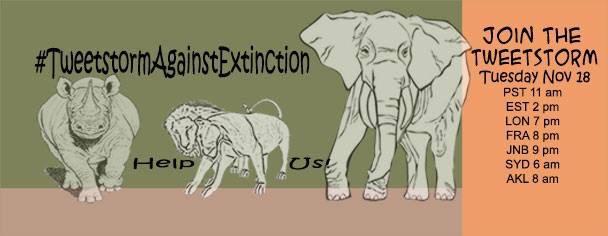 eyesofthailand's tweet photo. Be Their Voice! Join #TweetstormAgainstExtinction #GMFER #elephants #lions #rhinos Tues 18/11 https://t.co/9XBY77PJxQ http://t.co/PwhELx313E