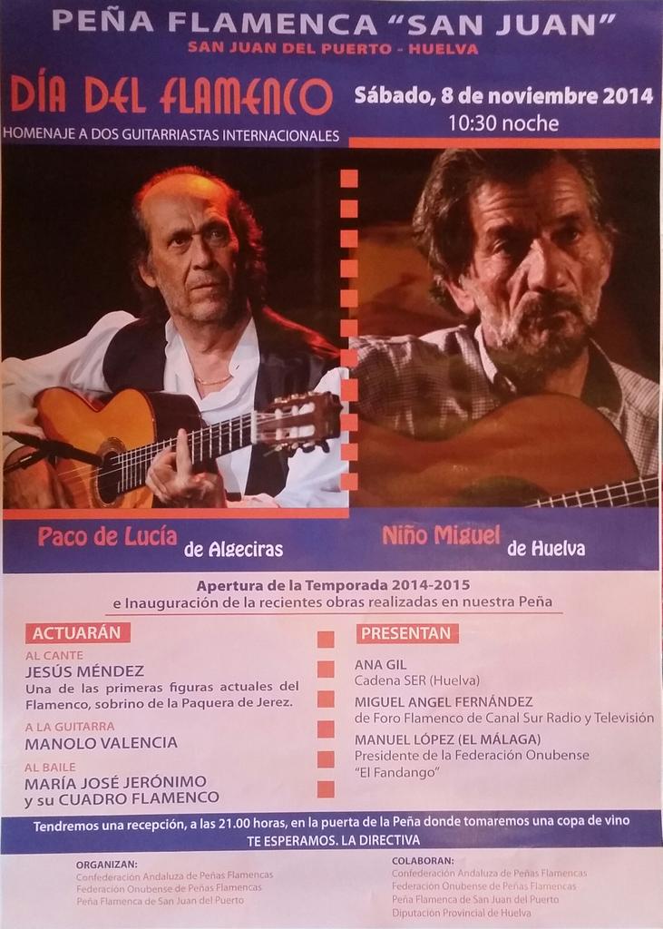 mjosejeronimo's tweet photo. Recital flamenco en homenaje al Niño Miguel y Paco de Lucía en la Peña de San Juan http://t.co/XPbCKiCMvo http://t.co/AoO11pJT5Y
