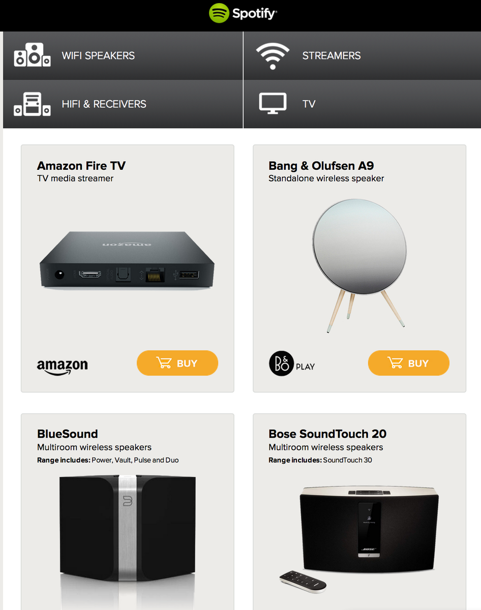 Riadhawa's tweet photo. Looking for speakers, AVRs and more that have Spotify Connect built in? http://t.co/t3SKm9PY1s http://t.co/QlegTK2z03
