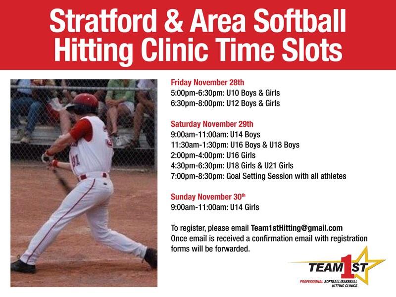 First clinic is fast approaching, Stratford, Ontario here we come!