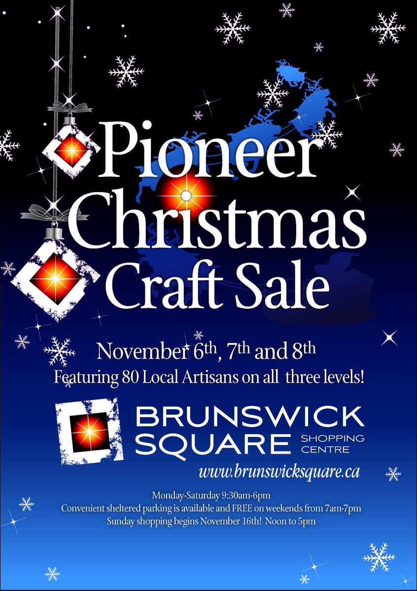 BSQCentre's tweet image. It's only 1 more sleep away!! The Pioneer Christmas Craft Sale starts tomorrow at 9:30am! #local #3levels #80artisans