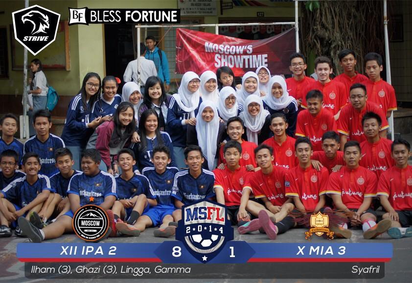 osismisa's tweet photo. Selanjutnya ada pertandingan kedua yaitu antara XII IPA 2 ( @MoscowMisa ) vs X MIA 3 ( @EnchantressMISA ):D #MSFL2014 http://t.co/U81HJ2zNdH