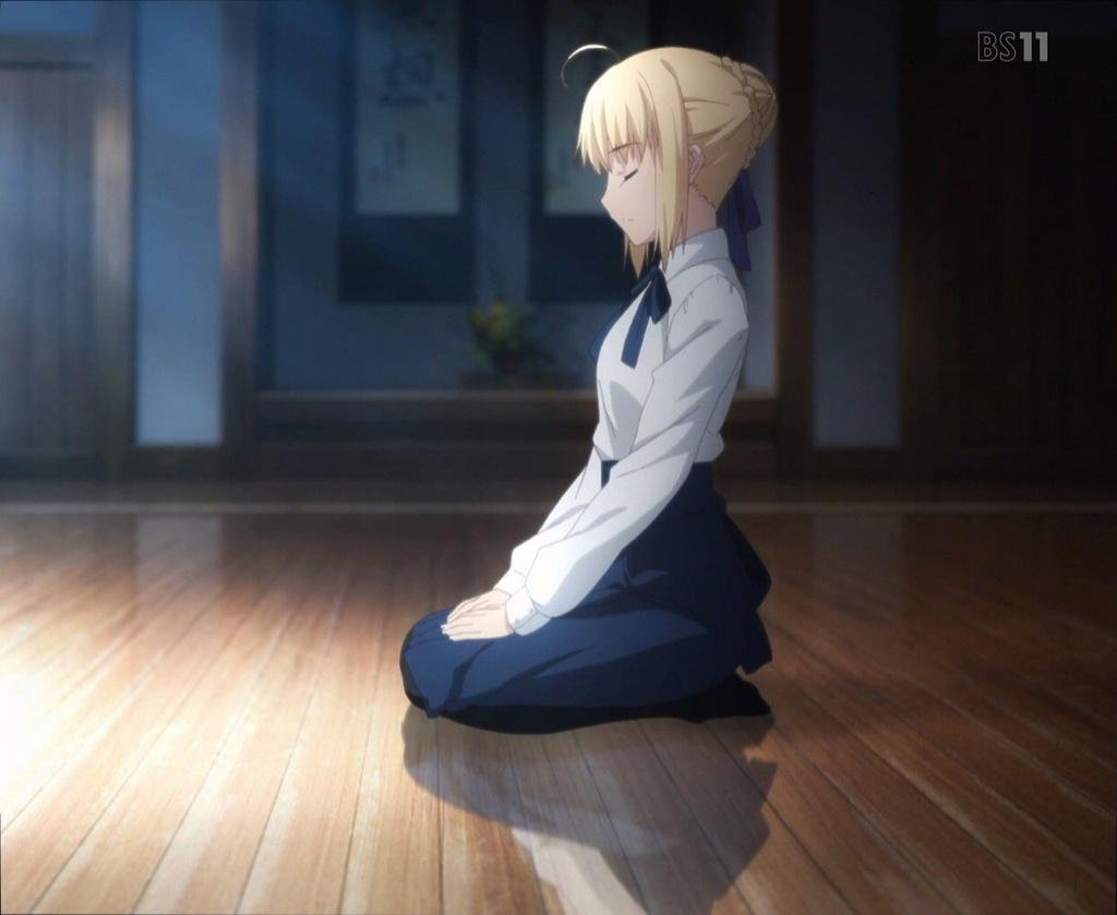 tmn11181's tweet photo. #fate_sn_anime 
#fate04 
セイバー意外と小柄なんだな http://t.co/iy1SUwTcWK