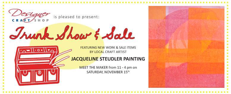 RT <a href="/NSDCC/">NSDCC</a>: “<a href="/steudlerart/">Jacqueline's Art of Life 🇨🇦</a>: Come on out on Sat, Nov 15 for the Trunk and Sale show @NSCraftStudios #halifax #art ”