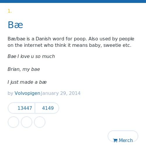 Urban Dictionary on Twitter "dane_clarito Bæ Bæ/bae is a Danish word
