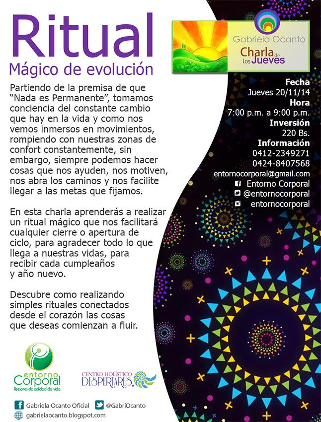 GabriOcanto's tweet photo. Les invito a mi Charla  Este 20NOV "Ritual Mágico de Evolución mismo" en @CHDespertares de 7-9pm. Los espero. http://t.co/6x4a4NaqAm