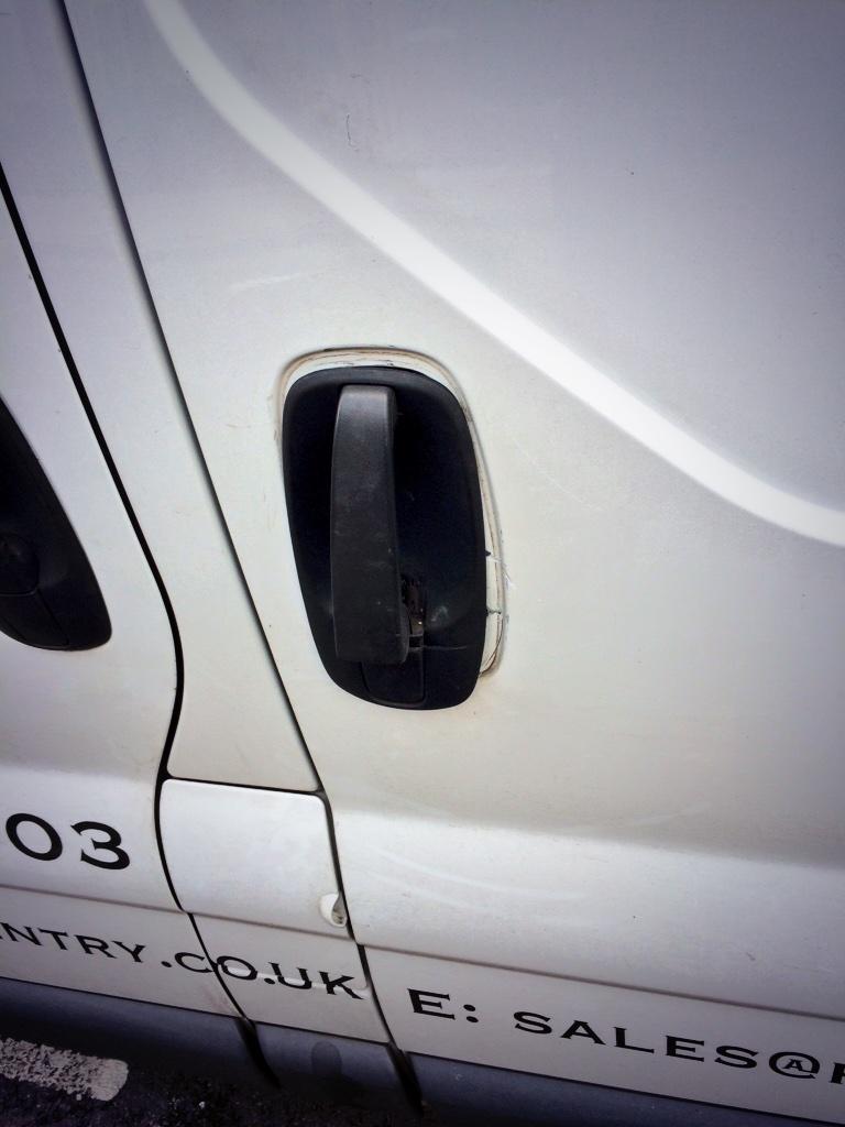 ReesCarpentry's tweet image. So had my van broken into today... New #griffinslamplates fitted now to stop this happening again #scum #thievingshit