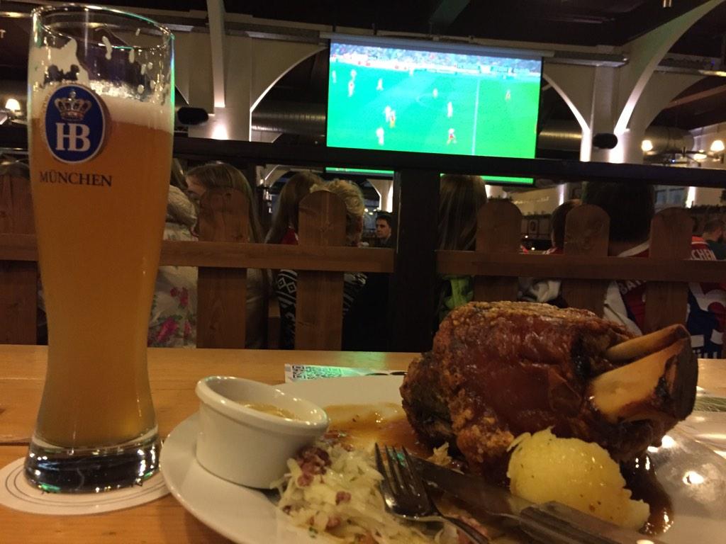 b_weinberger's tweet photo. There is no better place to relax in Berlin after a long day than the Hofbräuhaus on a CL night. #fcbayern http://t.co/FxAmShUqfA