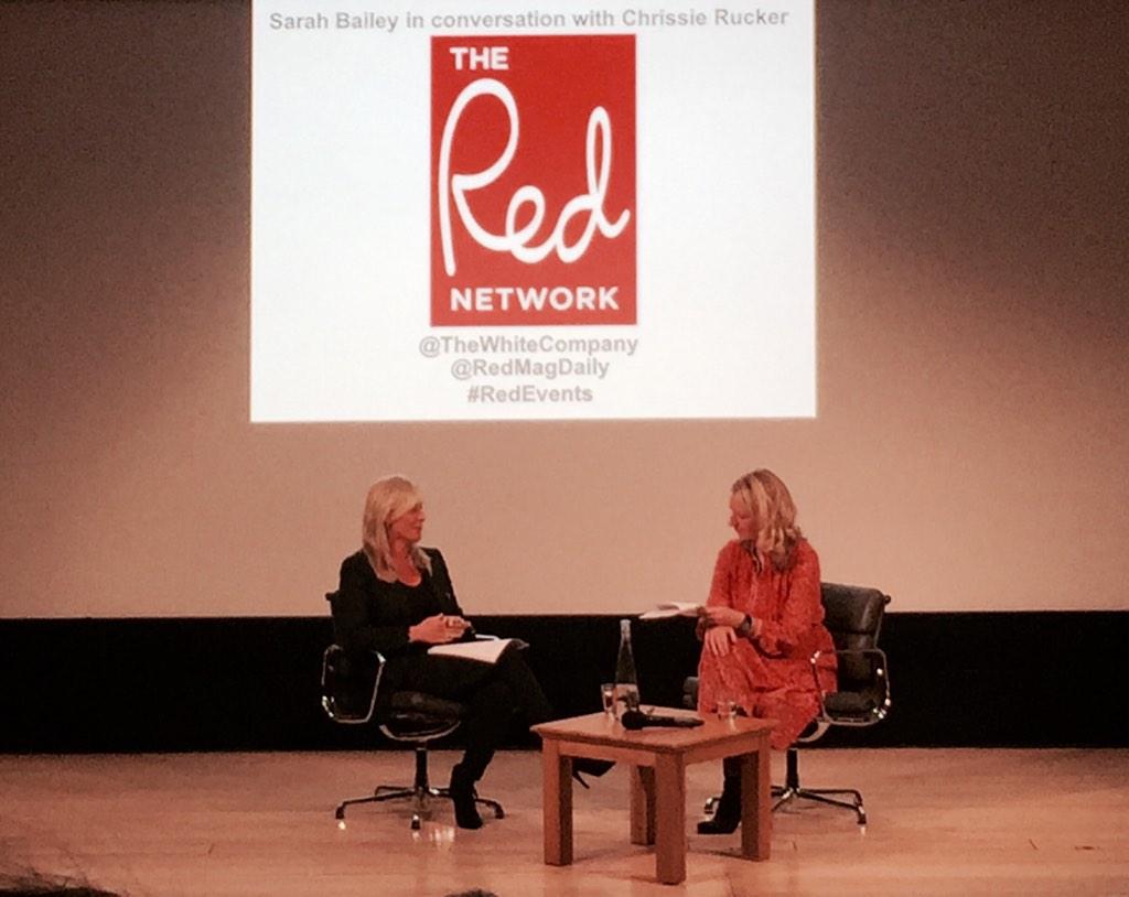 thewhitecompany's tweet photo. Our Founder, Chrissie Rucker, in conversation with Sarah Bailey talking #howtobeyourownboss @RedMagDaily #RedEvents http://t.co/VLnHj3FAyZ