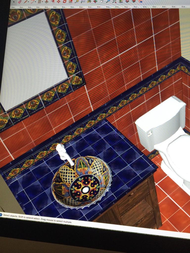 trilogybuilds's tweet image. Wow! Our working model with the tile our clients picked out!  #trilogybuilds #clientconfidence #customdesigning