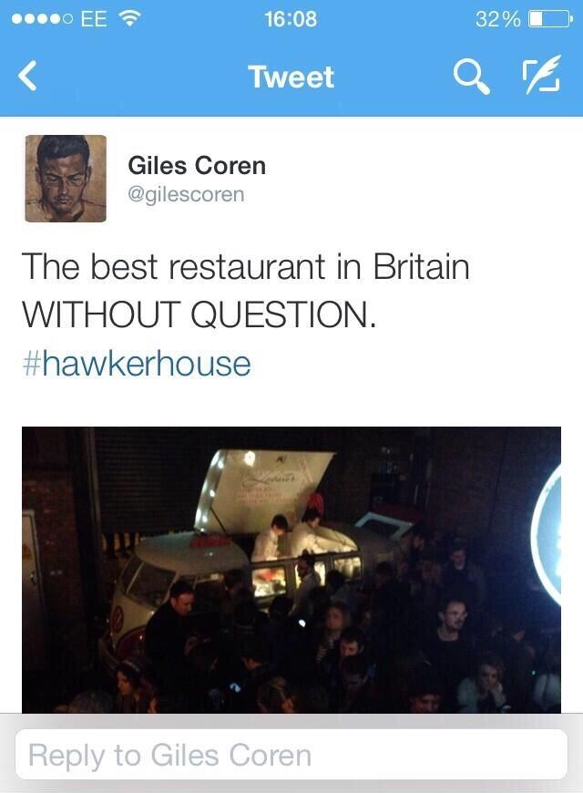 StreetFeastLDN's tweet photo. GREAT NEWS: It looks like #HawkerHouse is coming back. NOT SO GREAT NEWS: Not until January. http://t.co/DSyvwFxry9