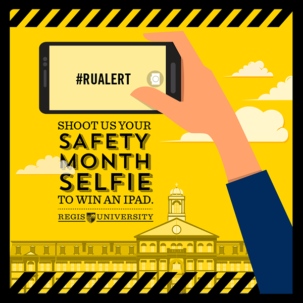 RegisUniversity's tweet photo. Selfie w/ campus fire extinguisher, blue phone or AED to #RUAlert 2 win iPad Air or $100 gc.
http://t.co/1NIdtzr43i http://t.co/XKyxqcFRyZ