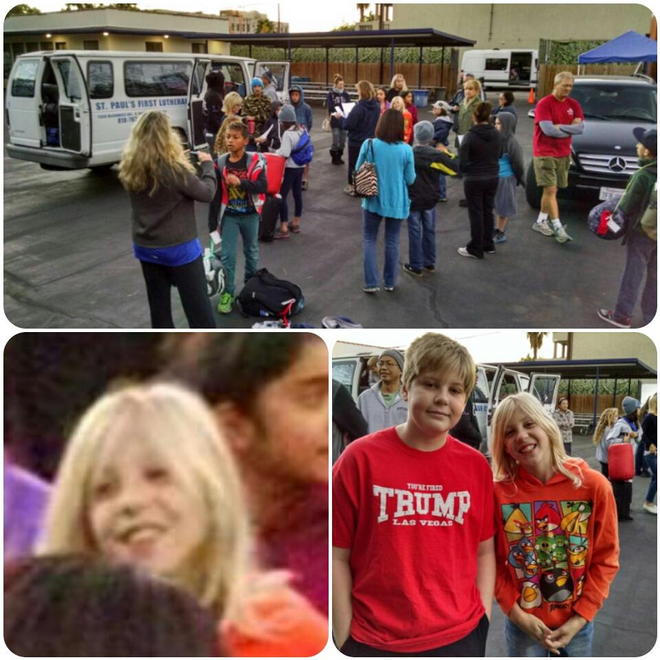 set271's tweet image. 6:00 AM, 5th/6th grades off to adventure in Catalina. Zoom view Maren's face-so excited! Veteran big bro @ sendoff.
