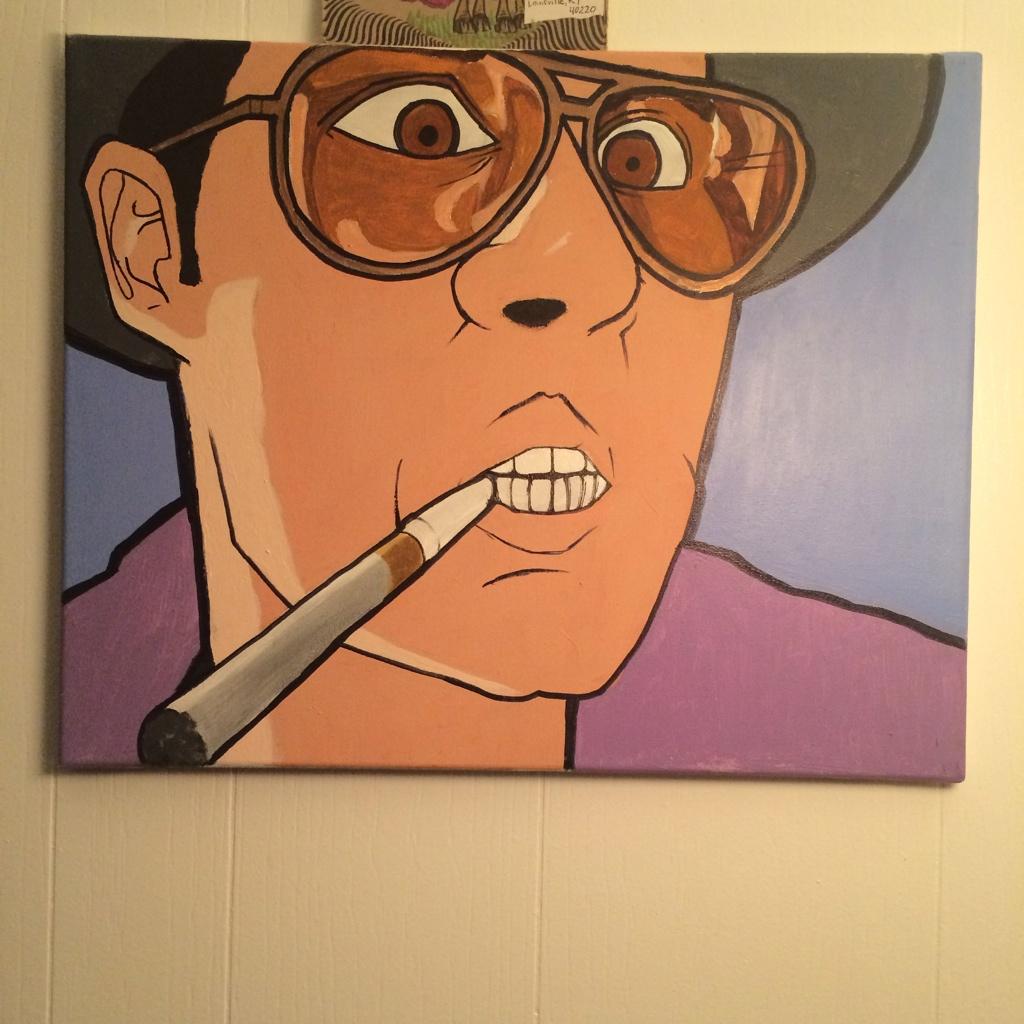 BasedSensei1Luv's tweet photo. My homie jeff really got dem skills boi! #Art #Talent #HunterSThompson #Portrait #BasedSensei #picture http://t.co/kfDpWlx6l4