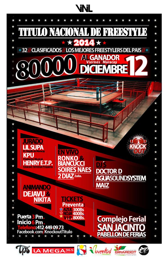 vinilh's tweet photo. Toda la informacion pal KNOCKOUT 2014 La revisas en http://t.co/VD3GVPvQSb, vacilate el flyer y dime si no vas a ir? http://t.co/rBO5TJkm17