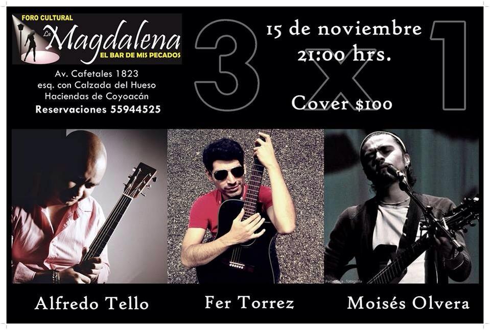 moisesolvera1's tweet photo. Este 15 de noviembre los esperamos en "Bar La Magdalena @bardemispecados "
Muy emocionado y ansioso!!!! http://t.co/SS5wwA014m