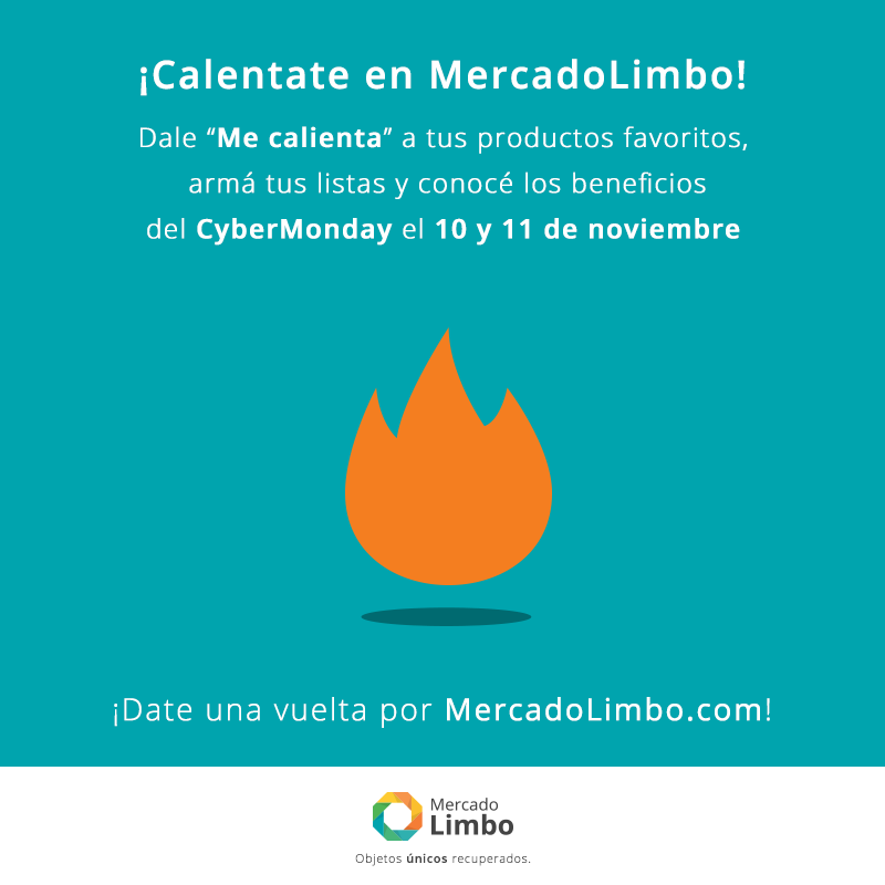 mercadolimbo's tweet photo. Andá Calentándote con http://t.co/gjSJLmdeB3  y empezá a vivir tu #cybermondayarg  #CyberReciclár #CyberReutilizá http://t.co/DwrOGMINMI