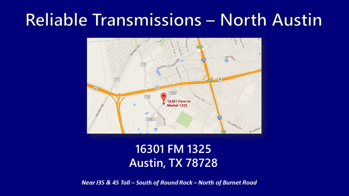 ReliableTransTX's tweet photo. Stop by Reliable Transmissions in North Austin for a FREE inspection of your car! #transmissionrepairaustin http://t.co/b52Aprcy25