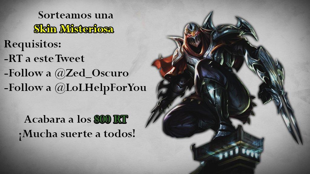 DarkSawLoL's tweet photo. ¡¡Sorteo Skin Misteriosa!! ¡Requisitos en la foto! 
@LolminatorS @snealforyou @ReuStreaming @Fail_Flash @THEFIRSTYOU http://t.co/5Vh8WRGakd