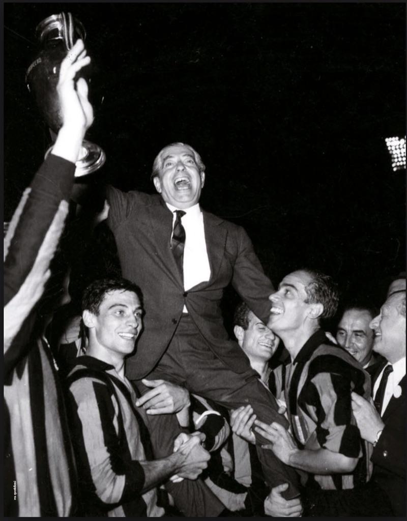 InterStats's tweet image. #Interhistory Angelo Moratti after winning the European Championship