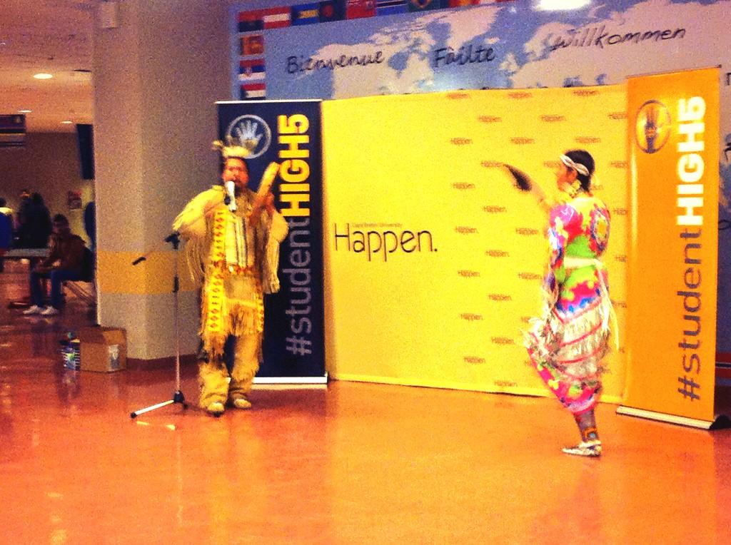 AshleeCunsolo's tweet photo. This is why @cbuniversity is great: round dance & jingle dancing 4 http://t.co/oj6uDYeYii Donate now! #studenthigh5 http://t.co/f4CgKrCCuR