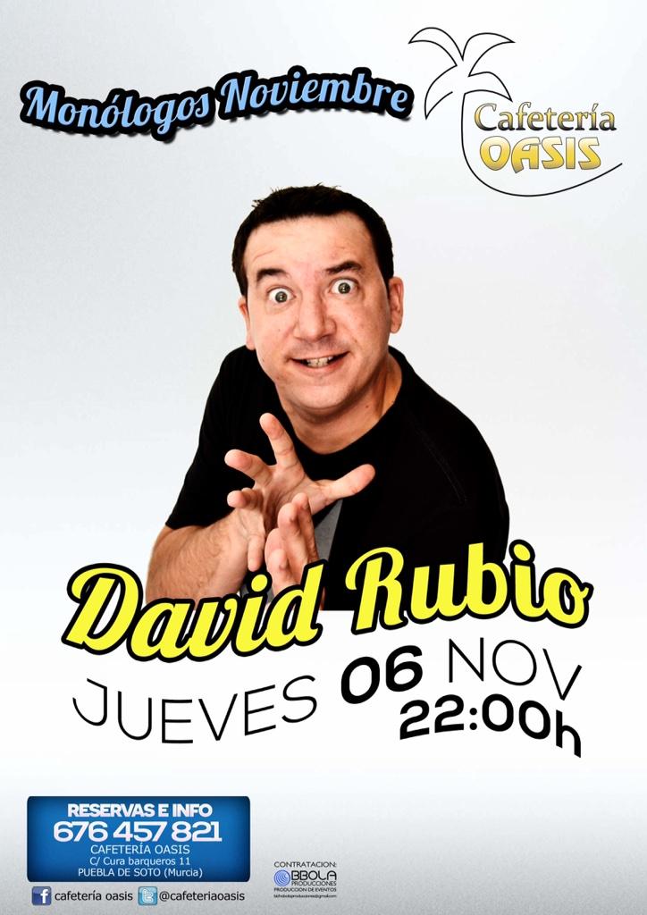 Volvemos con las #NochesDeComedia en <a href="/cafeteriaoasis/">Cafeteria Oasis</a> y comenzamos este jueves con el gran <a href="/DavidRubio0/">David Rubio</a> vamos!!