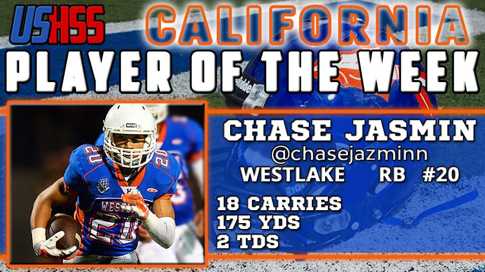 Our #cahsfb #POTW is <a href="/chasejazminn/">Chase Jasmin</a> for carrying #Westlake to a W! Check out our write up here: goo.gl/PSkkyQ