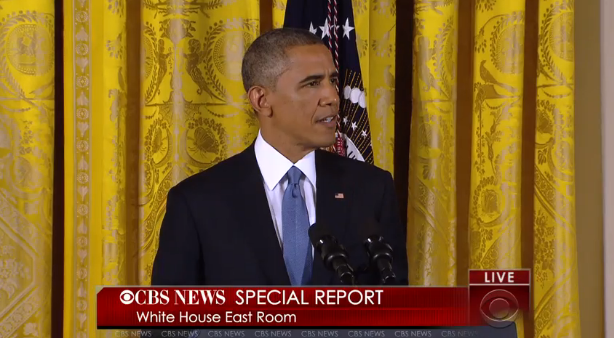 CBSNewsColorado's tweet photo. Obama: I"m eager to work with the new Congress to make the next two years as productive as possible." #VoteCBS4 http://t.co/13ZDwxRVdB