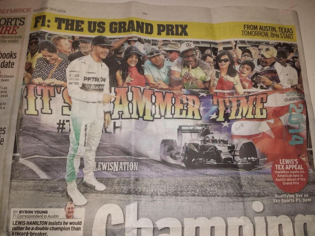 WoolfHopkinson's tweet image. @LewisHamilton Thanks for an unforgettable wkend in Austin, Lewis! @Son_of_Sancho @christo4lee