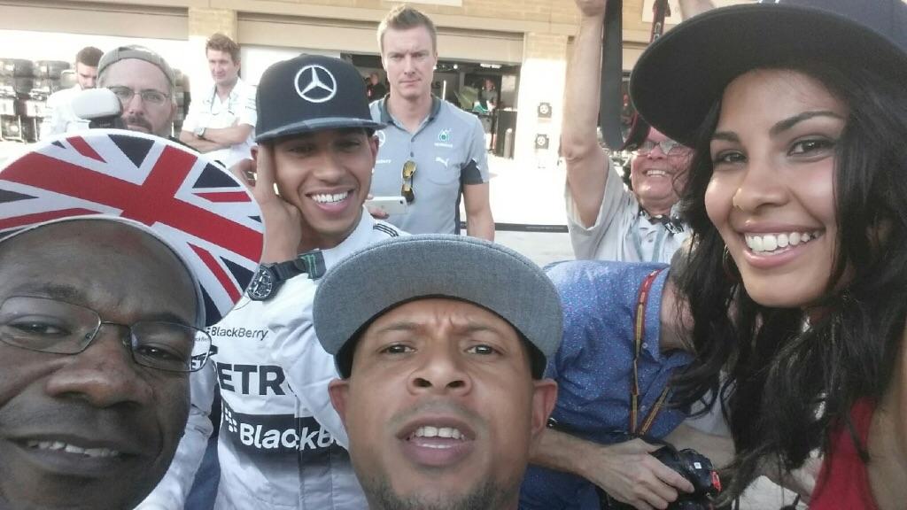 WoolfHopkinson's tweet image. @LewisHamilton Thanks for an unforgettable wkend in Austin, Lewis! @Son_of_Sancho @christo4lee