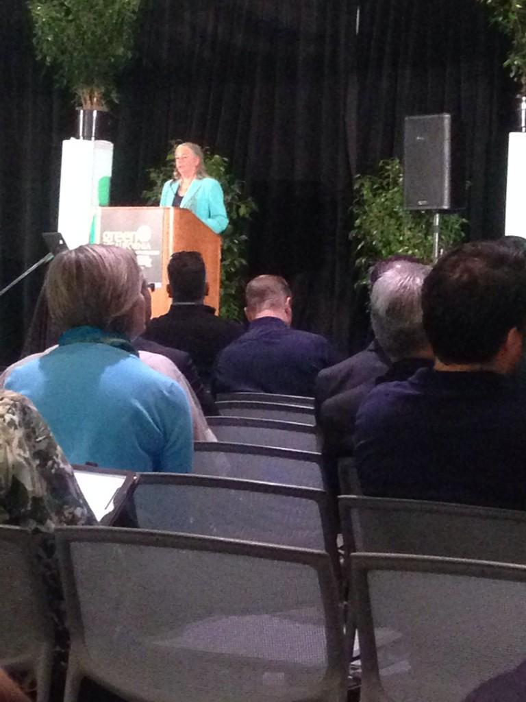 AmatisControls's tweet photo. CA Senator Fran Pavley discusses Climate Change and AB32 at Green Schools Summit @GreenSchoolsAll in Pasadena! http://t.co/yMolZWli2G