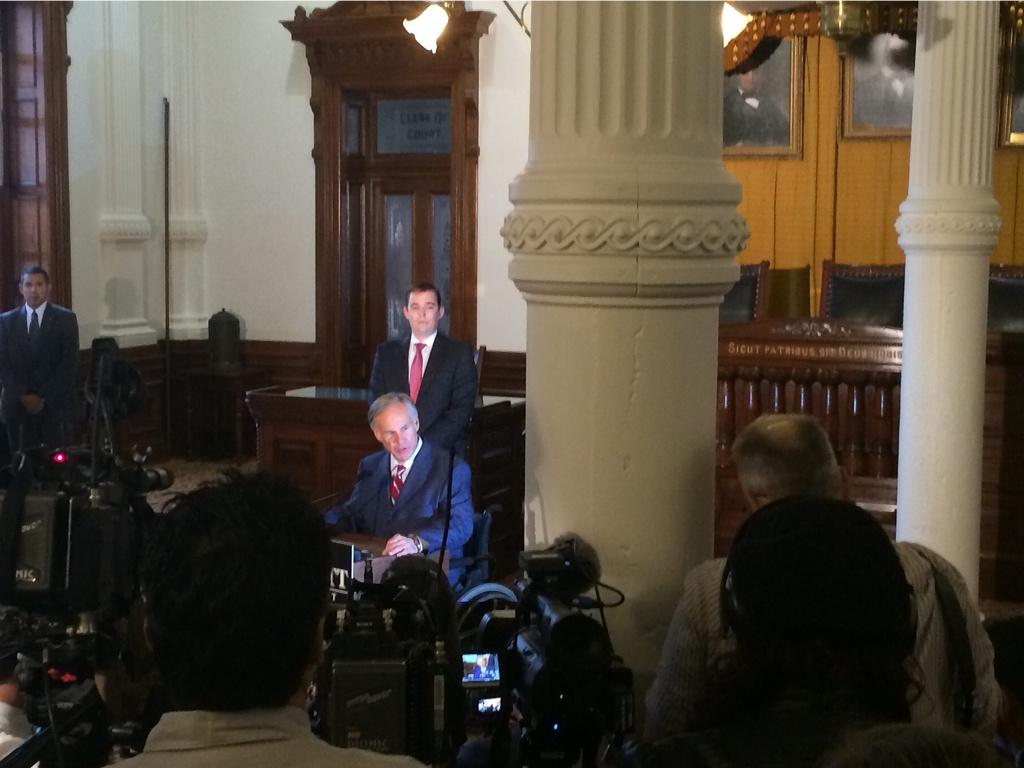 rumpfshaker's tweet photo. Governor elect @GregAbbott_TX and Daniel Hodge, who will head his transition team http://t.co/KZMzNiIlNu