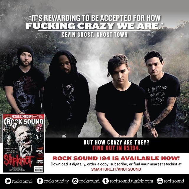 GhostTown's tweet image. Hey Ghosts! @RockSound did an interview with us which you can get now at ift.tt/10VzAEF 😜