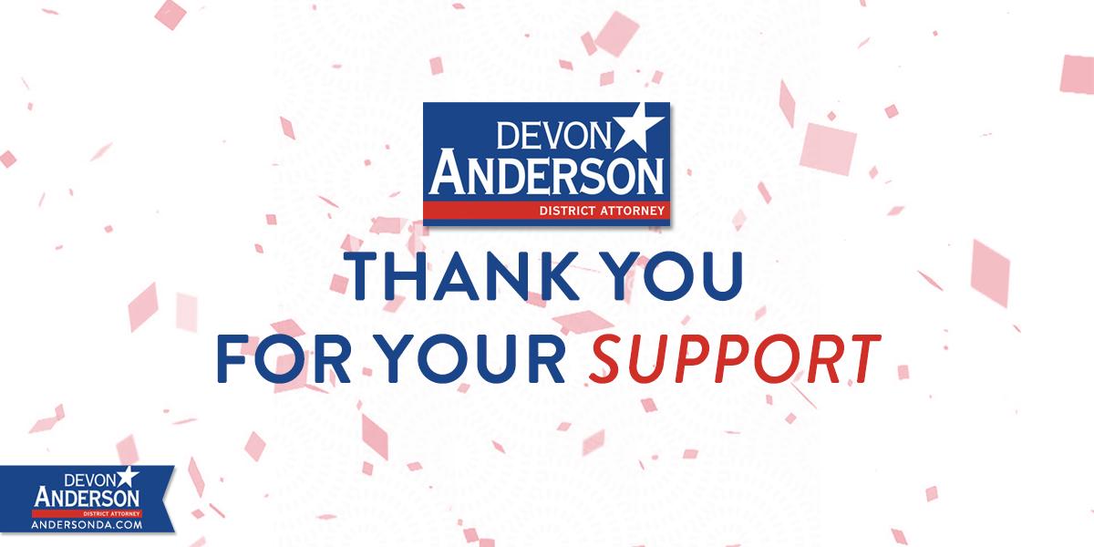 DevonAndersonDA's tweet photo. Thank you so much for all of your support &amp; I am proud to continue serving Harris County as your District Attorney! http://t.co/B92SeoPpc1