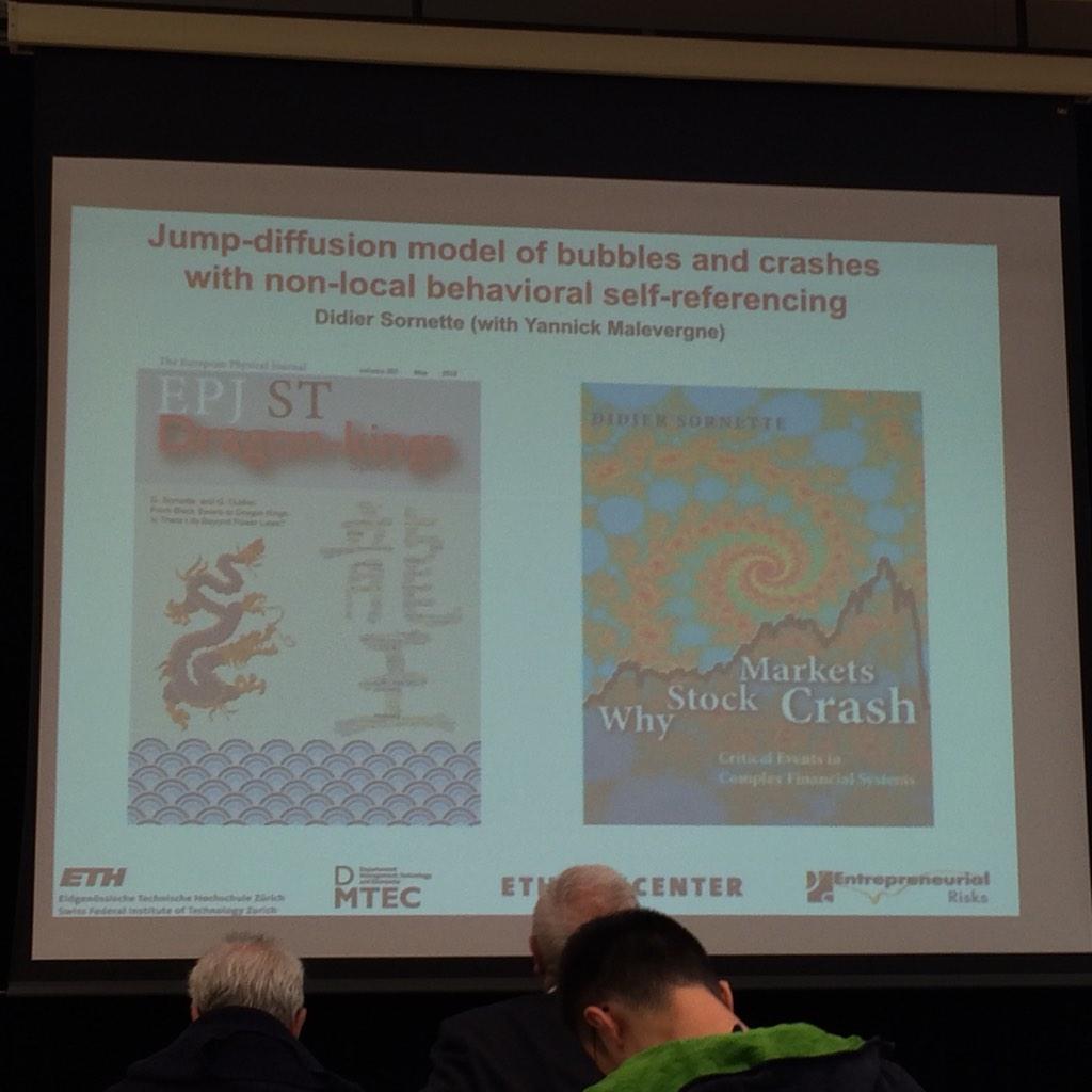 eflegara's tweet image. Jump-diffusion model of bubbles and crashes with non-local behavioral self-referencing | D. Sornette @SMSEC2014