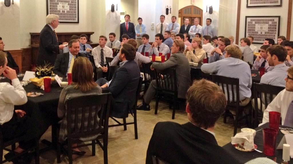 Dinner companions tonight getting recognized for academic success with alumni scholarships. #PhiKappaTheta