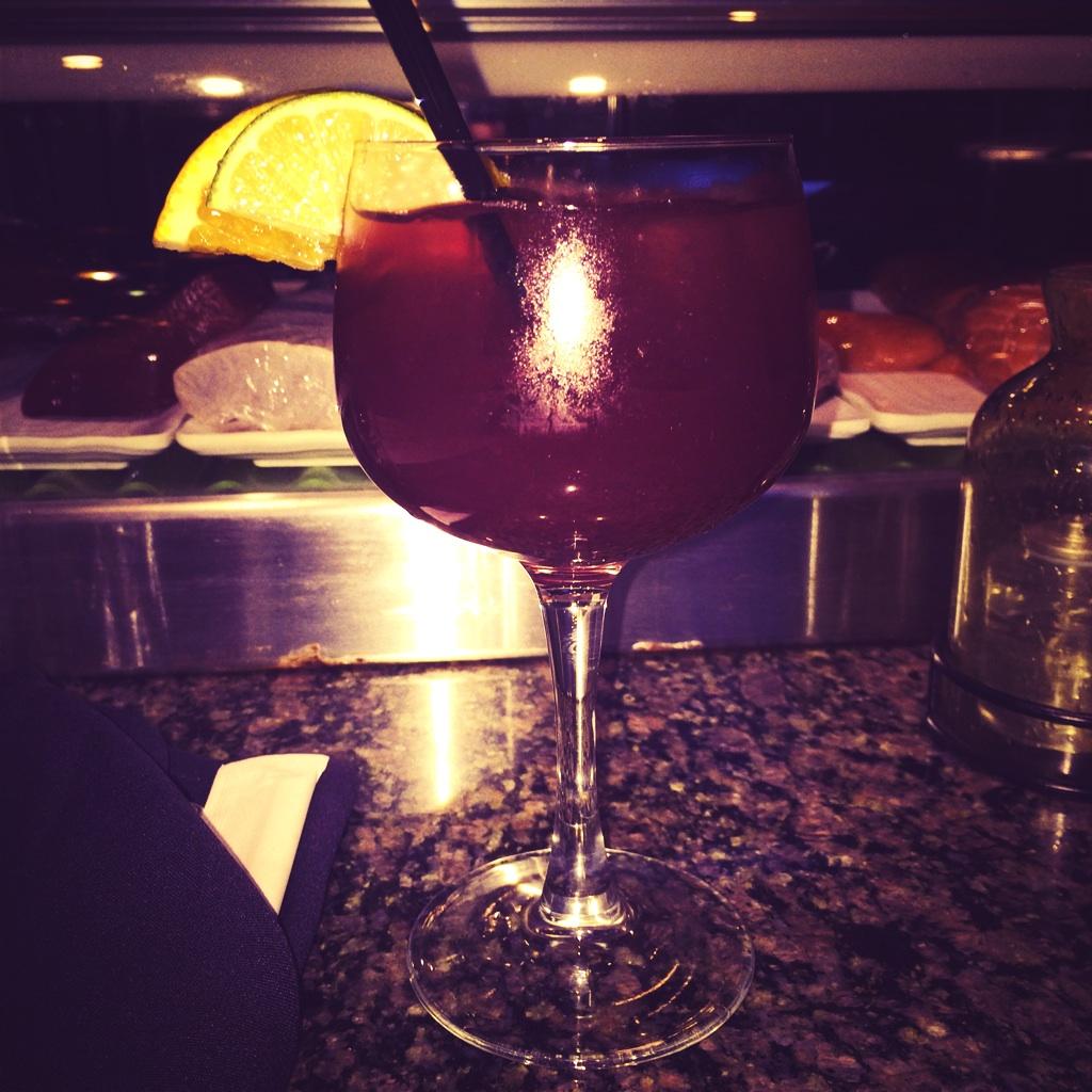 NikkiMonney's tweet photo. Having a drink and happy hour sushi @MonsoonCafe before heading home after work! Yum! http://t.co/j5hmCVUSr4