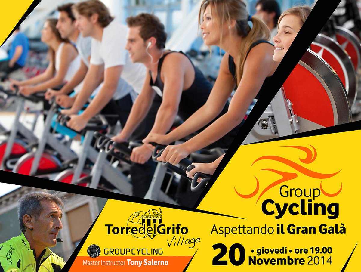 Group Cycling a TDG "Aspettando il Gran Galà"
giovedì 20 novembre ore 19.00 - Master Instructor Tony Salerno