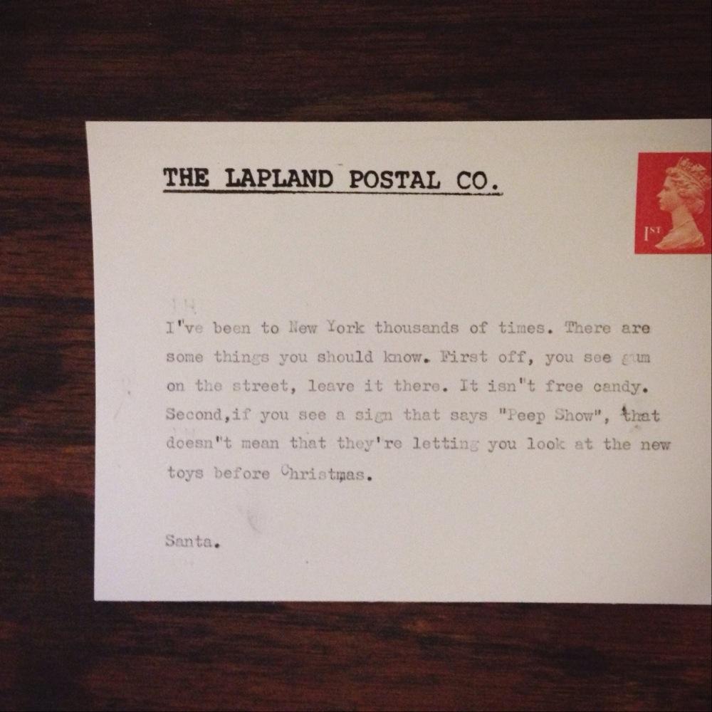 londontelegram's tweet photo. Hand-typed telegrams from Santa! Download the App, send your own...! #Xmas #Santa #telegram http://t.co/5LzdvZ4Ntl