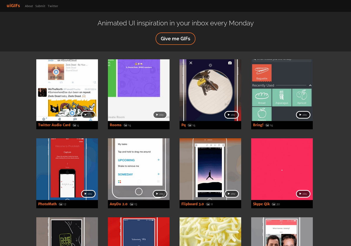 ProductHunt's tweet image. uiGIFs: Animated UI inspiration — in your inbox weekly producthunt.com/posts/uigifs via @_jacksmith on @producthunt