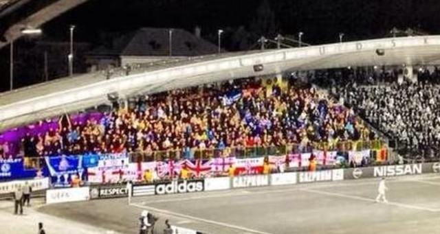 footyawayday's tweet photo. Chelsea fans in Maribor tonight
#CFCLive http://t.co/r5erBphEbg