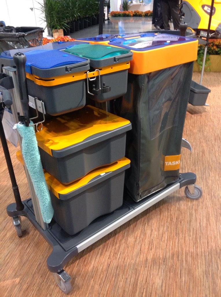 #Innovation for a #cleanerfuture: Our TASKI Mobile Work Station holds all your cleaning needs. #ISSA2014