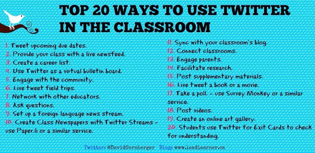 E_Sheninger's tweet photo. RT @sjwizz: 20 ways to tweet to your students
#edchat #education #ukedchat http://t.co/onaiTNPXWC