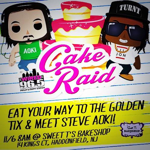 SweetTBakeshop's tweet photo. LAST #CakeRaid tomorrow! be there! Your chance 2 #WiredFest @wired965philly @BigPhillyShow @JPAllenismyname @sstar210 http://t.co/5iakWk3YJb