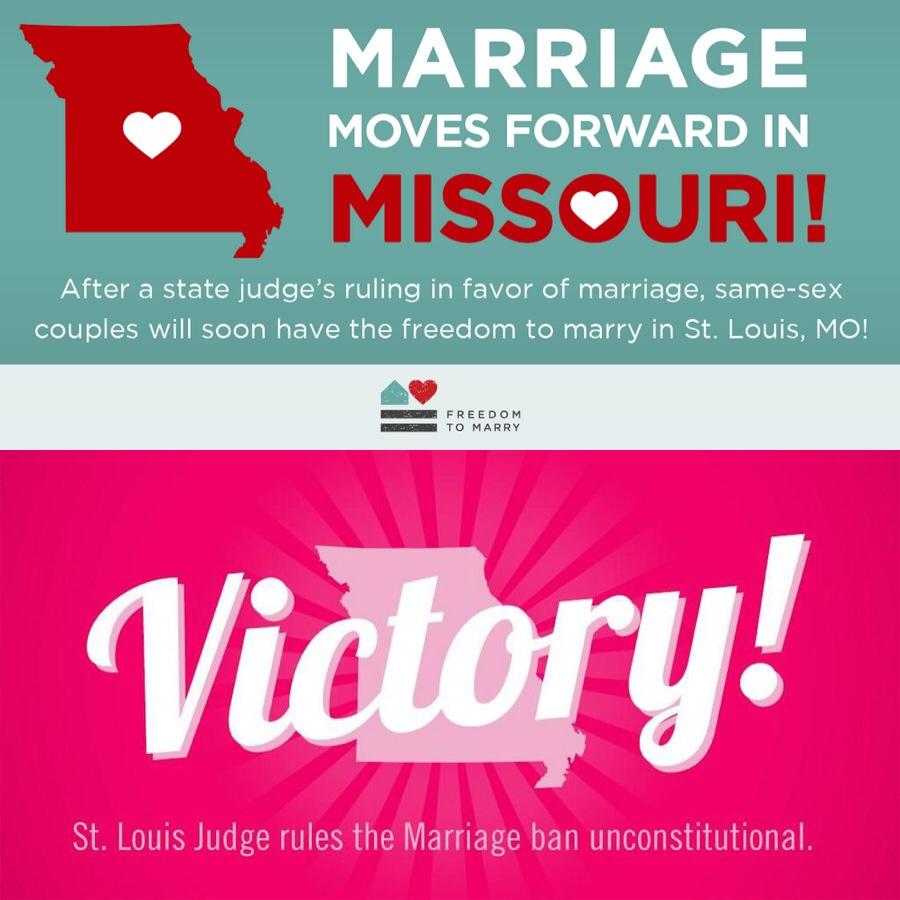 ShaneBitney's tweet image. BREAKING: Missouri marriage ban ruled unconstitutional! Love and equality continue to prevail state-by-state!
👬❤️👭