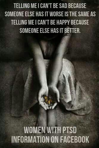 Lots of women get PTSD from a sexual assault or domestic violence ..etc.. It's string to reach out for help