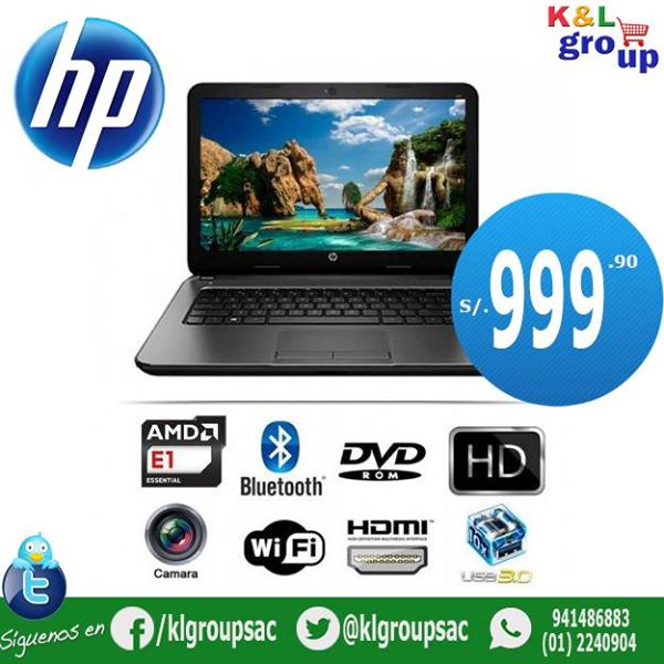 klgroupsac's tweet image. Notebook HP 245 G3 con un precio especial a sólo S/. 999.90 nuevos soles