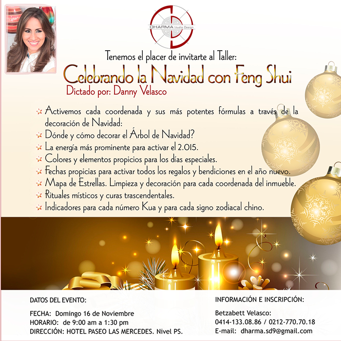 Dharma2014's tweet photo. Ya están abiertas las inscripciones: taller Celebrando #LaNavidad con Feng Shui, 16/11 en el Hotel Paseo las Mercedes http://t.co/EZ7XCTbIuL